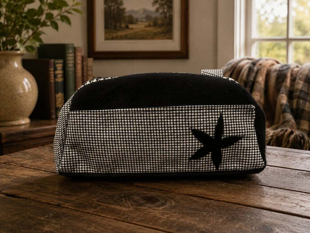 Range Of Emotion Handmade Patchwork Bag Black White Indie Cottagecore Purse - Picture 3 of 10